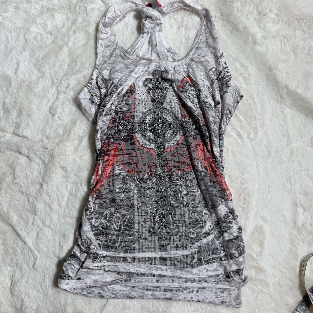Floral boho top L (12-14)